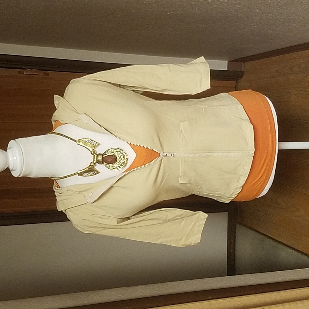 DIVA TAN ZIP UP HOODY